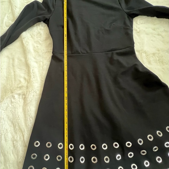 NWT MICHAEL Michael Kors Grommet Black Dress Size Medium - Picture 4 of 10
